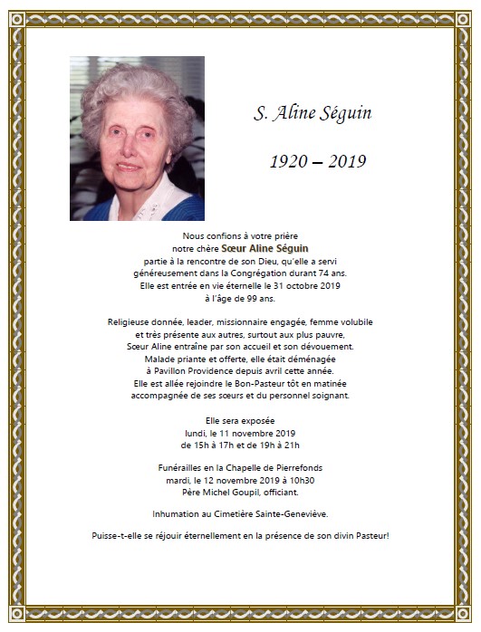 S. Aline Séguin 31-10-2019